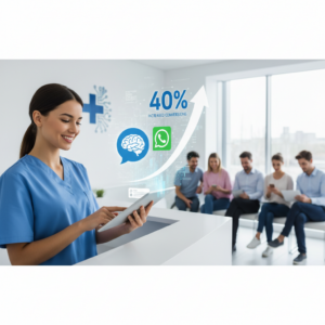 Leia mais sobre o artigo Aumento de 40% nas Conversões? O Segredo da IA no WhatsApp para Clínicas Revelado!