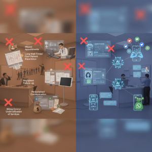 Leia mais sobre o artigo Sua Clínica Perde Faturamento? 7 Erros Fatais e a Solução IA!